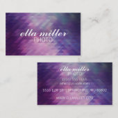 紫数々の色の幾何学的名刺 名刺 (正面/裏面)