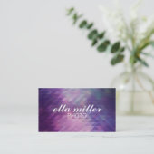 紫数々の色の幾何学的名刺 名刺 (スタンド正面)