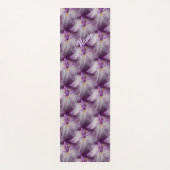 紫日本のの菖蒲パーソナライズされた花 ヨガマット (正面)