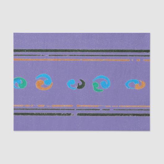 紫日本のプリントにおける木版ティッシュペーパー 薄葉紙 (正面)