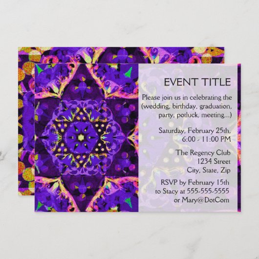 紫星曼荼羅 招待状 (正面/裏面)