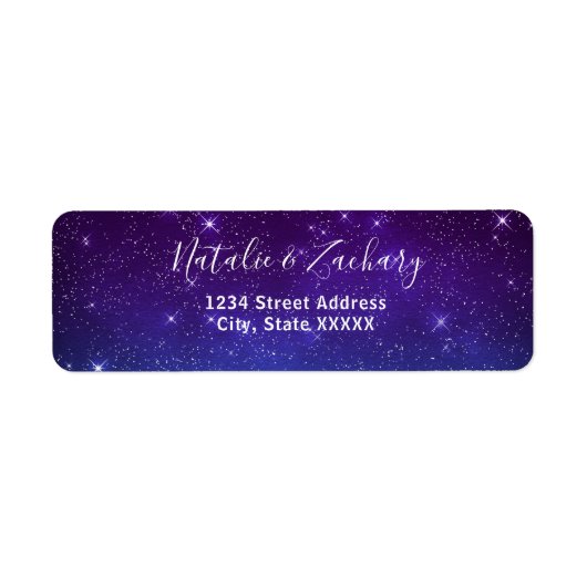紫星月夜の天結婚人の住所 ラベル (正面)