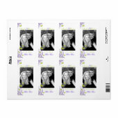 紫春蝶結婚のワインラベル ラベル (フルシート)