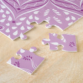 紫曼荼羅蓮エレガント花 ジグソーパズル (側面)