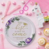 紫最高ののフローラの来グラードパーティー ペーパープレート (パーティー)