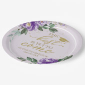 紫最高ののフローラの来グラードパーティー ペーパープレート (アングル)