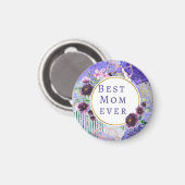 紫最高の色の母 マグネット (正面/裏面)