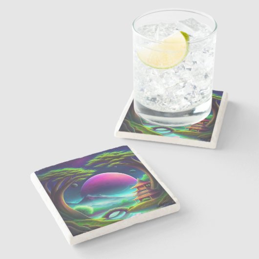 紫月 ストーンコースター (横)