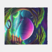 紫月 フリースブランケット (正面(横))