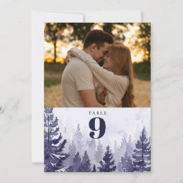 紫松素朴林フォトテーブル番号 招待状