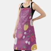 「紫果実葉柄エプロン」 エプロン (インサイチュ)