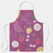 「紫果実葉柄エプロン」 エプロン (正面)