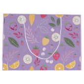 「紫果実葉柄抱き枕」 ラージペーパーバッグ (裏面)