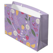 「紫果実葉柄抱き枕」 ラージペーパーバッグ (裏面アングル)