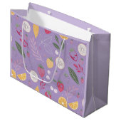 「紫果実葉柄抱き枕」 ラージペーパーバッグ (正面アングル)