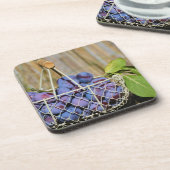 紫梅のバスケット コースター (左側)