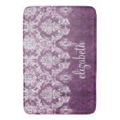 紫梅グランジダマスク バスマット (正面縦)