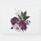 紫梅ピンク牡丹の緑結婚色 ゲストブック (裏面)