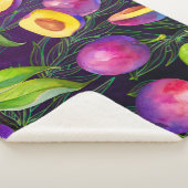 紫梅模様 シェルパブランケット (3/4)