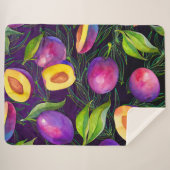 紫梅模様 シェルパブランケット (正面(横))