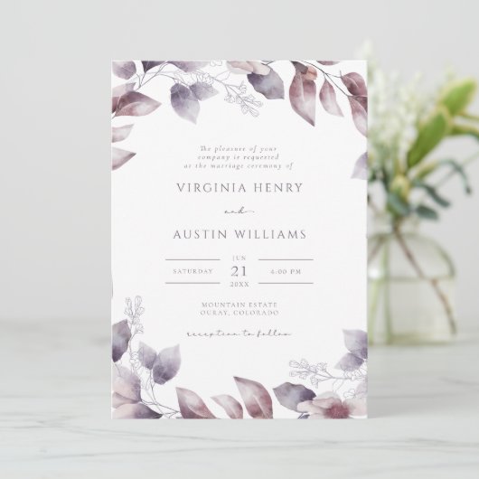 紫植物学結婚院 招待状 (スタンド正面)