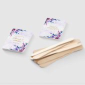 紫植物牡丹金ゴールド結婚の感謝 ハンドファン (組立なし)