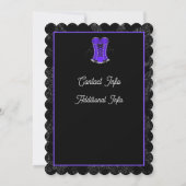 紫気のあるそぶりをしたコルセット 招待状 (裏面)