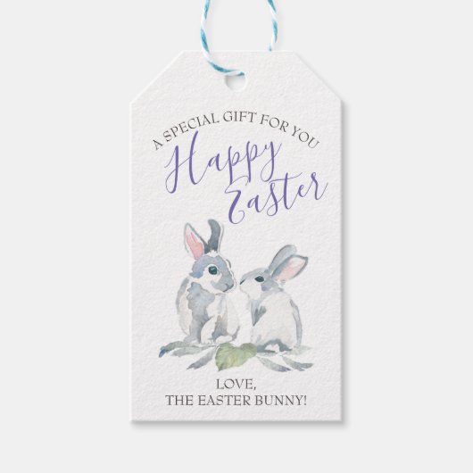 紫水彩森林動物 ギフトタグ (正面)