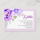 紫水彩花フローラ結婚詳細 エンクロージャーカード (正面)