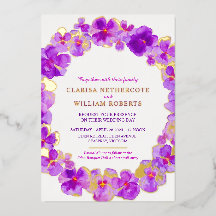 紫水彩花結婚の金ゴールド