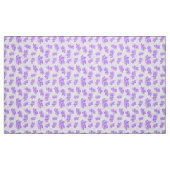 紫水彩蓮の花模様 ファブリック (ファットクウォーター)