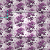 紫水彩蝶パタガーリーン可愛 ファブリック (タイル)