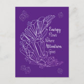 紫水晶クラスターエネルギーフロー引用文 ポストカード (正面)