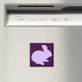 紫水玉模様シルエットイースターバニーマグネット マグネット (インサイチュ (食洗機))