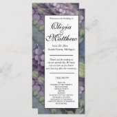 紫水色エレガント花模様結婚式 (正面/裏面)