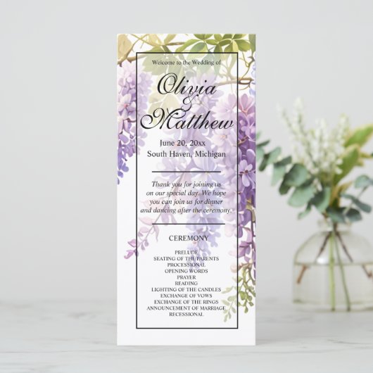 紫水色エレガント藤の結婚式 (スタンド正面)