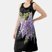 紫水色エレガント藤フローラ エプロン (インサイチュ)