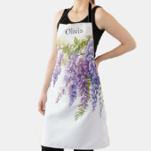 紫水色エレガント藤フローラ エプロン (インサイチュ)