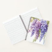 紫水色エレガント藤フローラ ノートブック (内部)