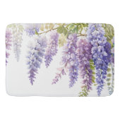 紫水色エレガント藤フローラ バスマット (正面)