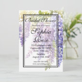 紫水色エレガント藤ブライダルシャワー 招待状 (スタンド正面)