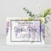 紫水色エレガント藤ブライダルシャワー 招待状 (スタンド正面)