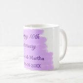 紫水色スプラッシュモダン10周年 コーヒーマグカップ (正面右)