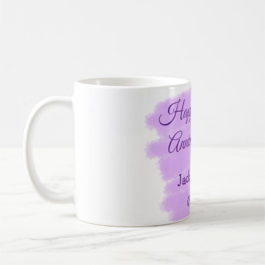 紫水色スプラッシュモダン10周年 コーヒーマグカップ (左)