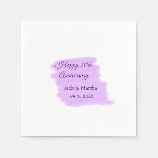 紫水色スプラッシュモダン10周年 スタンダードカクテルナプキン (正面)