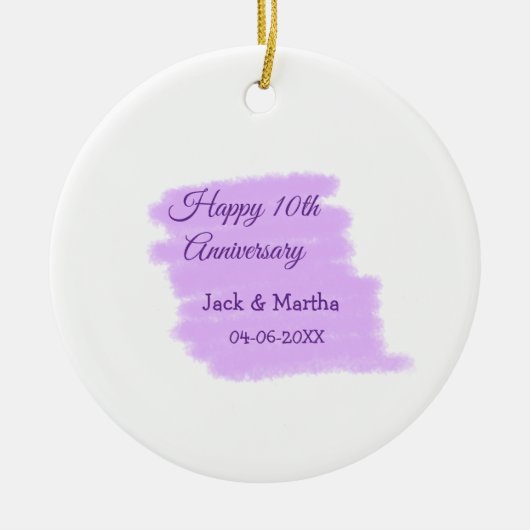 紫水色スプラッシュモダン10周年 セラミックオーナメント (正面)