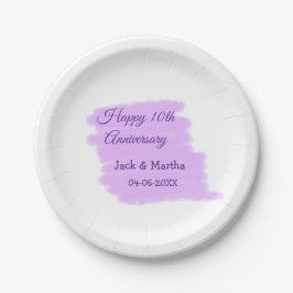 紫水色スプラッシュモダン10周年 ペーパープレート