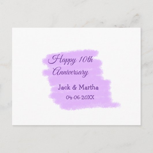 紫水色スプラッシュモダン10周年 ポストカード (正面)