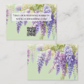 紫水色フローラ薄紫結婚ズ エンクロージャーカード (正面/裏面)