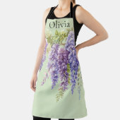 紫水色フローラ藤薄紫植物学 エプロン (インサイチュ)